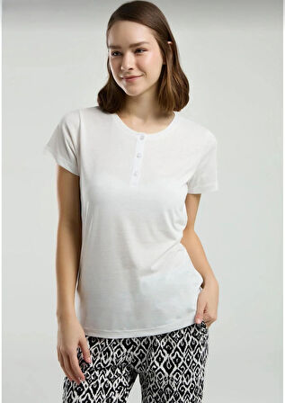 Kadın Kısa Kol Pijama Takım-3241