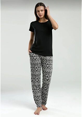 Kadın Kısa Kol Pijama Takım-3241