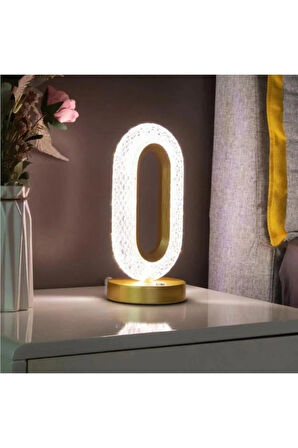 Nova Lighting Alfa Gold 3 Renk Modu Kristal Elektrikli Yılbaşı Masa ve Gece Lambası