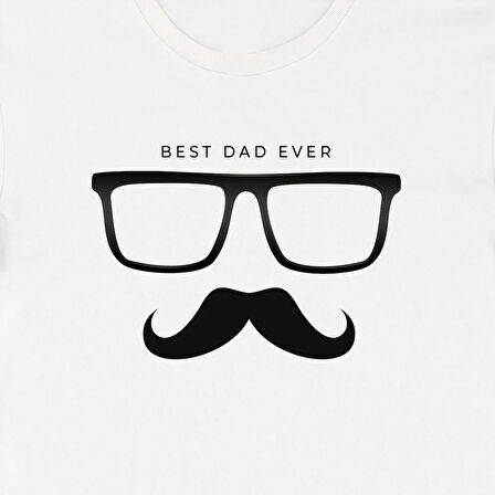 Babalar Günü Baskılı T-shirt - Beyaz