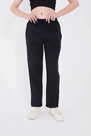 Unisex Üç İplik Basic Eşofman Pantolon - Lacivert