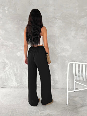 Ayrobin Oversize Kadın Pantalon - Siyah