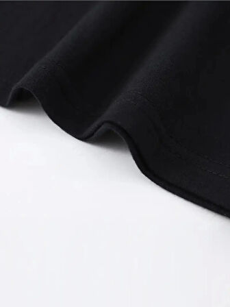 20/1 Penye Compack SPACEBALLS Erkek Baskılı Oversize Bisiklet Yaka Kısa Kol Yazlık T-shirt - Siyah