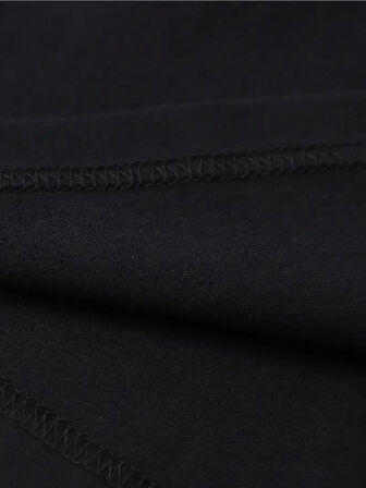 20/1 Penye Compack SPACEBALLS Erkek Baskılı Oversize Bisiklet Yaka Kısa Kol Yazlık T-shirt - Siyah