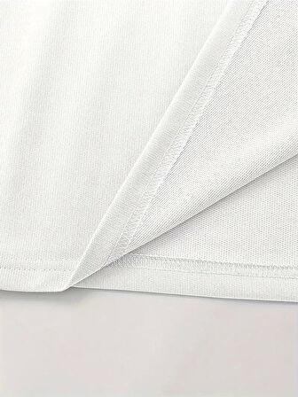 LB Baskılı Ön Arka Oversize Bisiklet Yaka Kısa Kol T-shirt - Beyaz