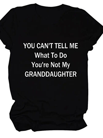 20/1 Penye Compack Baskılı Oversize Kısa Kol Bisiklet Yaka T-shirt - Siyah