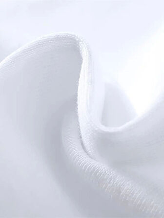 Eşsiz Baskı Tasarımlı Şık Büyük Beden Erkek Tişörtü - Rahat Polyester, Makinede Yıkanabilir, Yuvarlak Yaka - Her Mevsim İçin Mükemmel - Beyaz