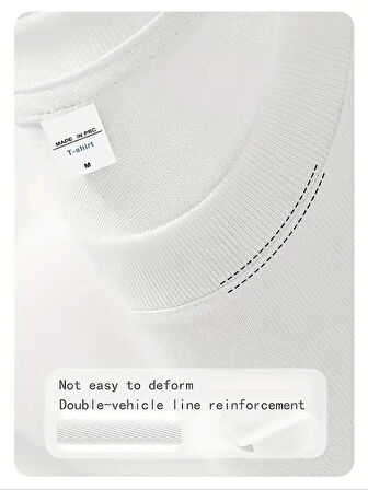 Day One Baskılı Oversize Bisiklet Yaka T-shirt - Beyaz