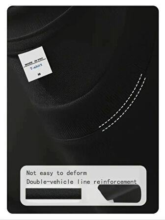 20/1 Penye Compack Day One Baskılı Oversize Bisiklet Yaka T-shirt - Siyah