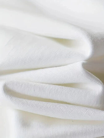 Rahat Bisiklet Yaka Tişört, Yaratıcı Karikatür Baskı - Yumuşak Polyester, Her Mevsim Giyilebilir- Beyaz