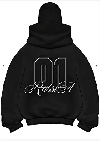 Samuray Ninja Çift Kapşonlu ZIP Fermuarlı Kanguru Çepli Tam Fermuarlı Hoodie ön ve Arka Baskılı Maske Detaylı Swetshirt - Siyah