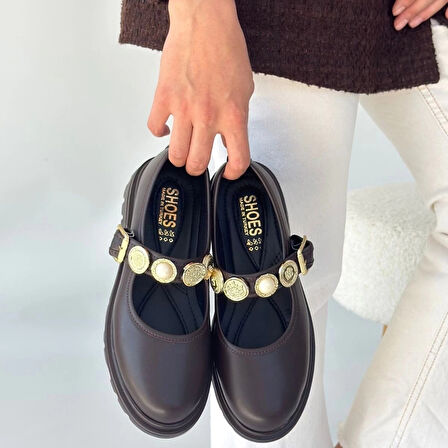 Okira Kahverengi Cilt Oxford Ayakkabı