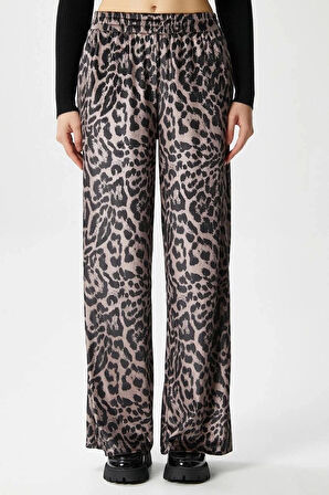 Leopar desen pantolon