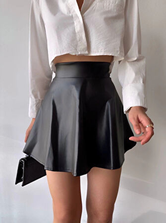 Kısa deri çan etek h26599