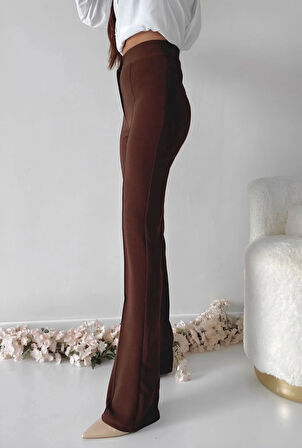 Önü cumalı ithal krep pantolon