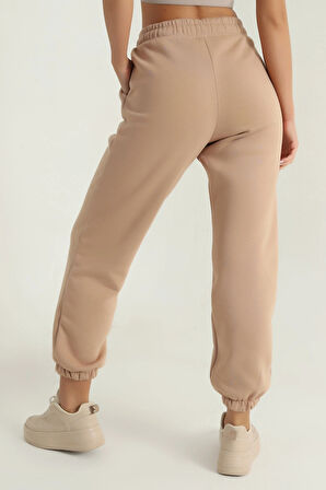 3 iplik şardonlu paça lastikli eşofman bisküvi is001