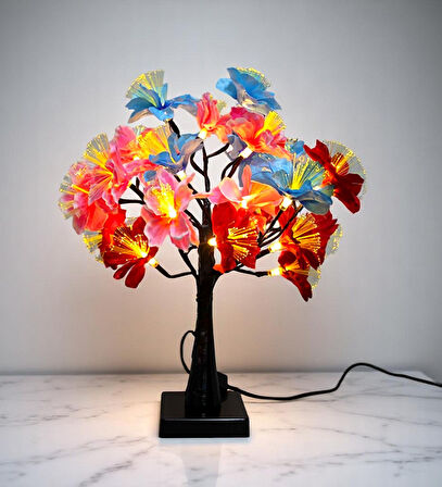 Dekoratif LED'li Çiçek Lamba - 45 cm