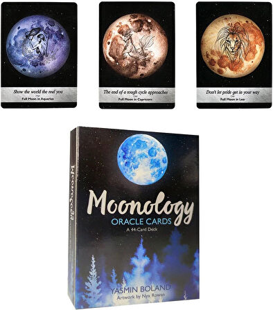 Moonology Oracle Cards – Ay Fazları Temalı Kehanet Kartları (10,5 x 7,5 cm)