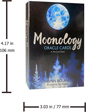 Moonology Oracle Cards – Ay Fazları Temalı Kehanet Kartları (10,5 x 7,5 cm)