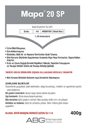 Mapa 400 gr Meyve Ağaçları ve Sebzeler İçin Profesyonel Böcek İlacı