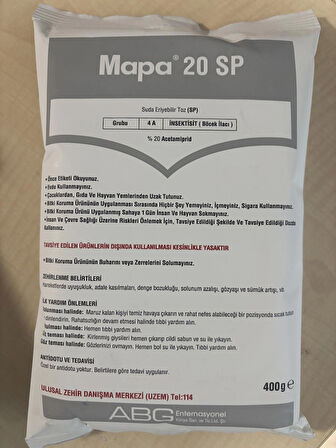 Mapa 400 gr Meyve Ağaçları ve Sebzeler İçin Profesyonel Böcek İlacı