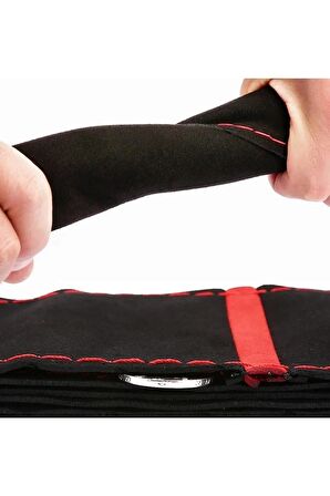 Opel Astra J Uyumlu Alkantra Nubuk Dikmeli Direksiyon Kılıfı Kırmızı Yüzüklü