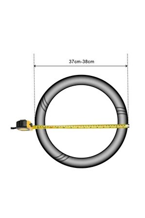 Universal Alcantara Kırmızı Yüzüklü Direksiyon Kılıfı 38-10.5cm