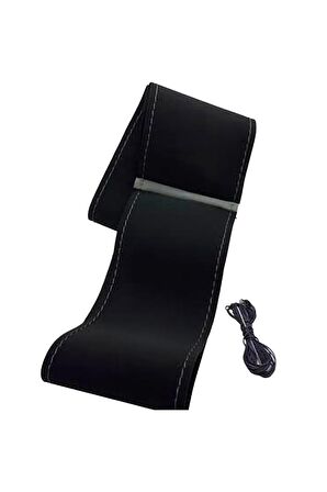 Vw Passat Variant Uyumlu Dikmeli Direksiyon Kılıfı Alkantra Gri Yüzüklü