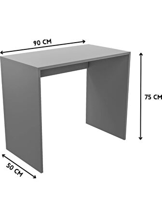 Alpa Ev Mobilya Modern Ofis ve Çalışma Masası 90x50x75 cm | Minimalist Laptop Bilgisayar Masası