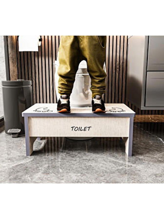 Alpa Ev Mobilya Çocuk Klozet ve Lavabo Önü Platform Tabure ,Montessori Tarzı Eğitim Yardımcı Basamak