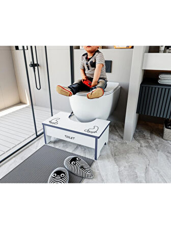 Alpa Ev Mobilya Çocuk Klozet ve Lavabo Önü Platform Tabure ,Montessori Tarzı Eğitim Yardımcı Basamak