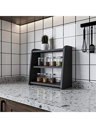 Alpa Ev Mobilya 3 Katlı Tezgah Üstü Organizer, Mutfak Rafı ,Modern Çok Amaçlı Raf