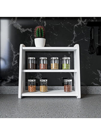 Alpa Ev Mobilya 3 Katlı Tezgah Üstü Organizer, Mutfak Rafı ,Modern Çok Amaçlı Raf