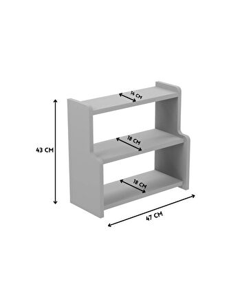 Alpa Ev Mobilya 3 Katlı Tezgah Üstü Mutfak Rafı,Baharatlık,Çok Amaçlı Organizer