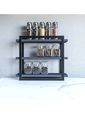 Alpa Ev Mobilya 3 Katlı Metal Çerçeveli Banyo Rafı, Modern Lavabo Üstü Tezgah Üstü Düzenleyici