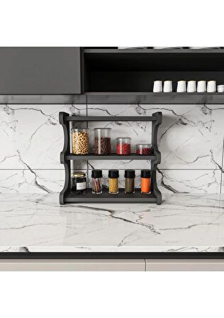Alpa Ev Mobilya 3 Katlı Tezgah Üstü Mutfak Rafı – Baharatlık & Düzenleyici, Modern Tasarım