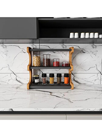 Alpa Ev Mobilya 3 Katlı Masa Üstü Raf – Ofis Düzenleyici,Çok Amaçlı Organizer Raf