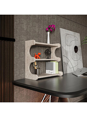 Alpa Ev Mobilya 3 Katlı Masa Üstü Raf – Ofis Düzenleyici,Çok Amaçlı Organizer Raf