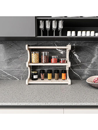 Alpa Ev Mobilya 3 Katlı Masa Üstü Raf – Ofis Düzenleyici,Çok Amaçlı Organizer Raf