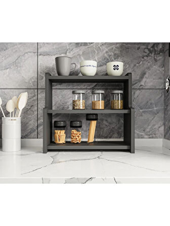 Alpa Ev Mobilya 3 Katlı Çok Amaçlı Organizer Raf Makyaj, Banyo ve Masa Üstü Düzenleyici, Modern Tasarım