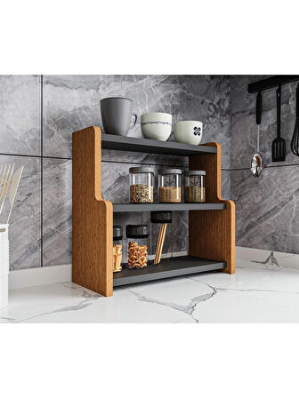 Alpa Ev Mobilya 3 Katlı Çok Amaçlı Organizer Raf Makyaj, Banyo ve Masa Üstü Düzenleyici, Modern Tasarım