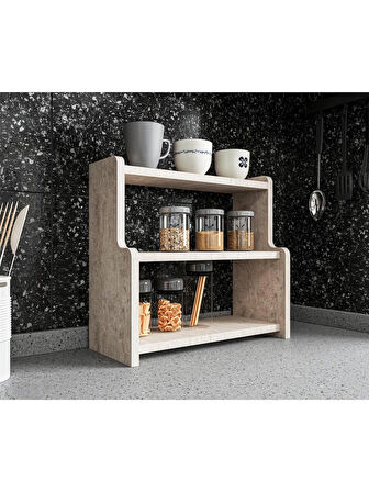 Alpa Ev Mobilya 3 Katlı Çok Amaçlı Organizer Raf Makyaj, Banyo ve Masa Üstü Düzenleyici, Modern Tasarım