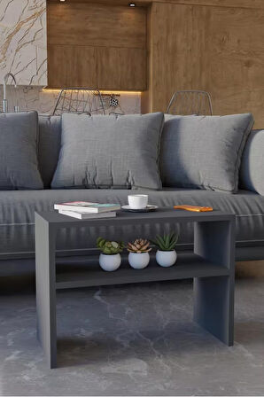 Alpa Ev Mobilya Alt Raflı Orta Sehpa – Modern Salon Sehpası, Dekoratif Çay & Kahve Sehpası,Yan Sehpa