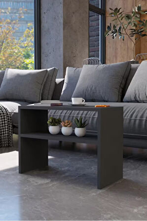 Alpa Ev Mobilya Alt Raflı Orta Sehpa – Modern Salon Sehpası, Dekoratif Çay & Kahve Sehpası,Yan Sehpa