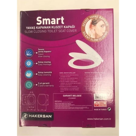 Klozet Kapağı Hakersan Smart Yavaş Kapanan YuvarlakTip