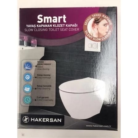 Klozet Kapağı Hakersan Smart Yavaş Kapanan YuvarlakTip