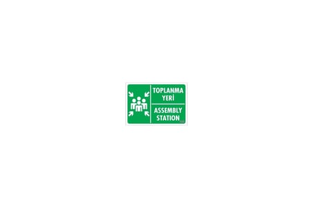 Toplanma Yeri Uyarı Levhası 17,5x25 KOD:928