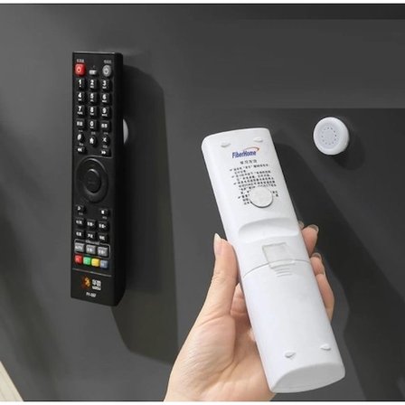 Yapışkanlı Mıknatıslı Çok Amaçlı Kumanda ve Telefon Tutucu
