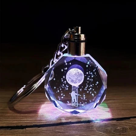 Işıklı Kristal Anahtarlık Hediyelik