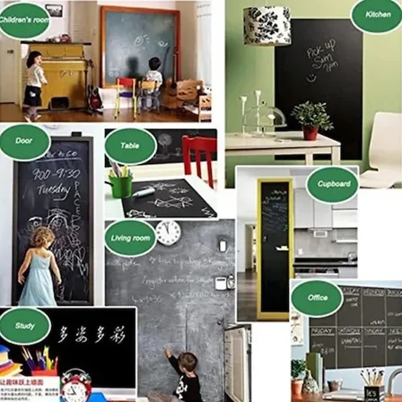Kendinden Yapışkanlı Kara Tahta Sticker Rulo